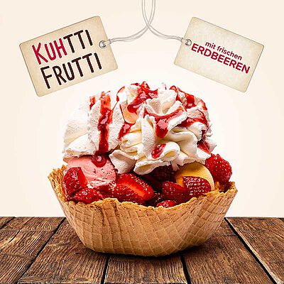Kuhbar Eis - Fruchteis Erdbeere Tutti Frutti